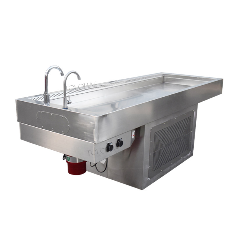 LHRA100B Anatomy Teaching System Hospital Use Dissecting Bed Corpse Stainless Steel Morgue Autopsy Table