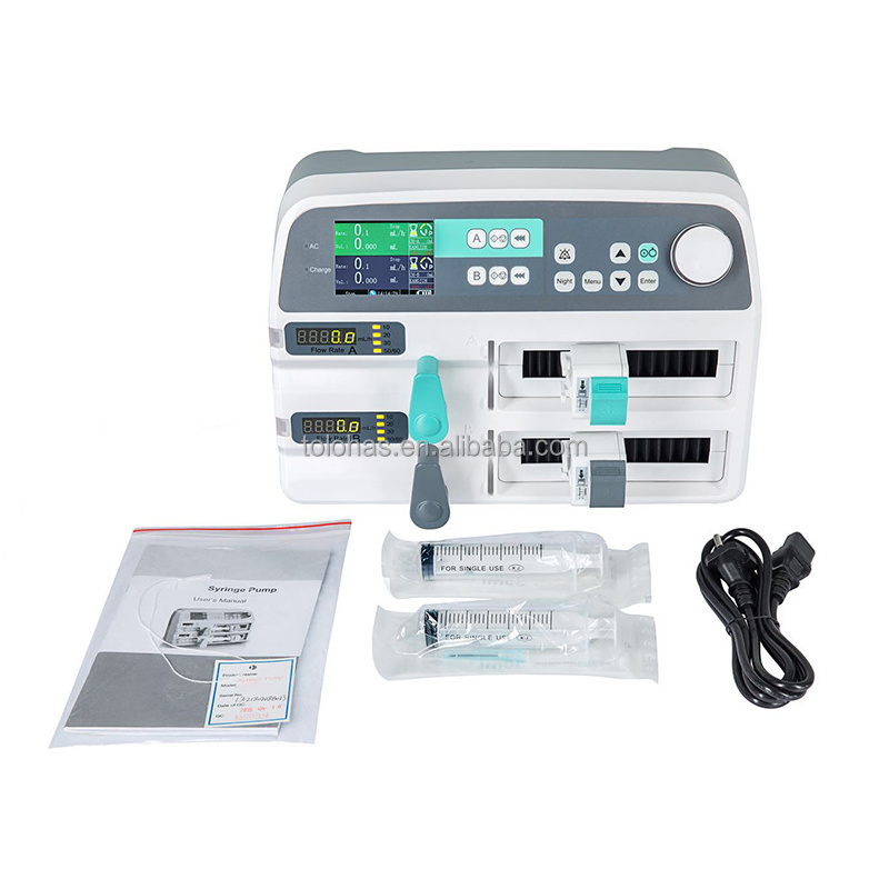 LHG702 Medical Dual Channel Syringe Pump Best Price of Syringe Pump Double Channel Syringe Pump