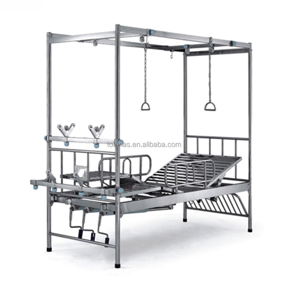 LHR806 Stainless Steel Manual Crank Orthopaedics Bed Orthopaedic Beds Orthopedic Traction Stretcher Bed