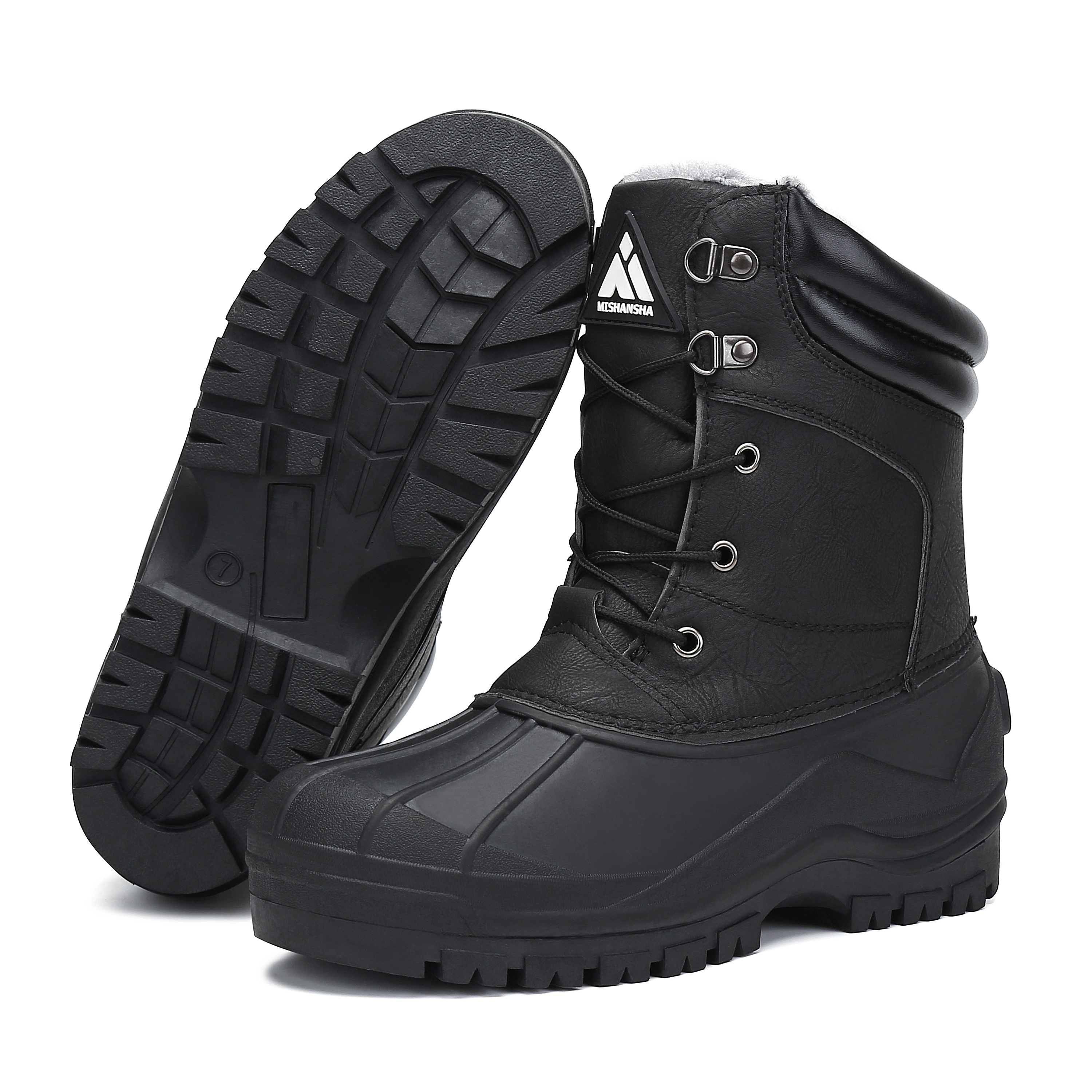 Waterproof Winter Snow Boots Insulated Fur Lined Outdoor Anti Slip Work Hiking Walking Boot