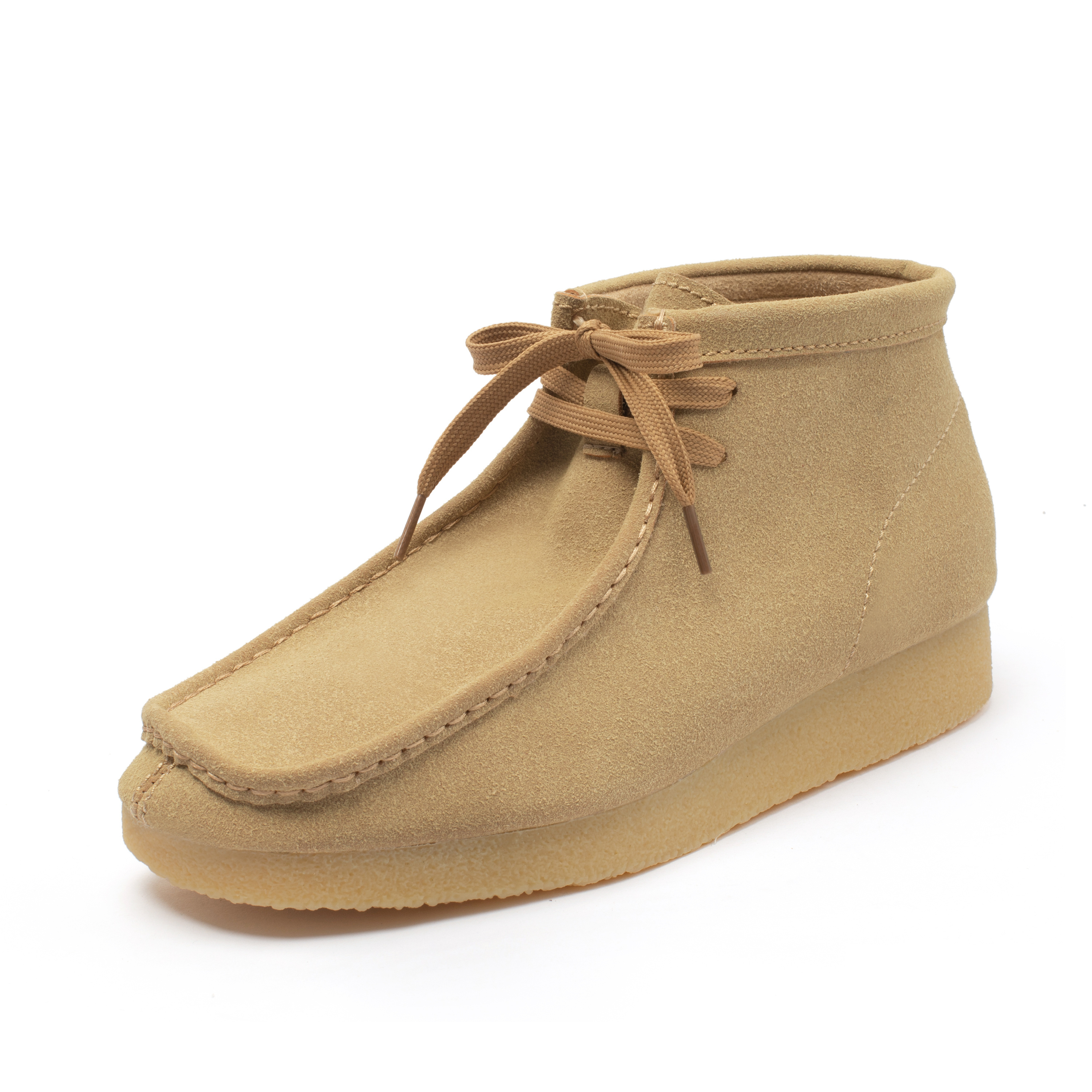 2022 Women Men Suede Genuine Leather Lace-Ups Moccasin Ankle  Wedges Platform Wallabee Boots