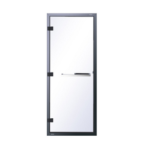 High Quality Stainless Steel Frame Aluminum Frame Tempered Glass Door for Dry Sauna Room Wet Steam Bath Room