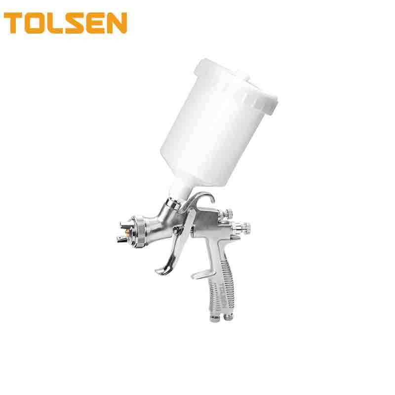 TOLSEN 72150 Industrial Gravity 0.8 And 1.4mm Mini Air Compressor Spray Gun