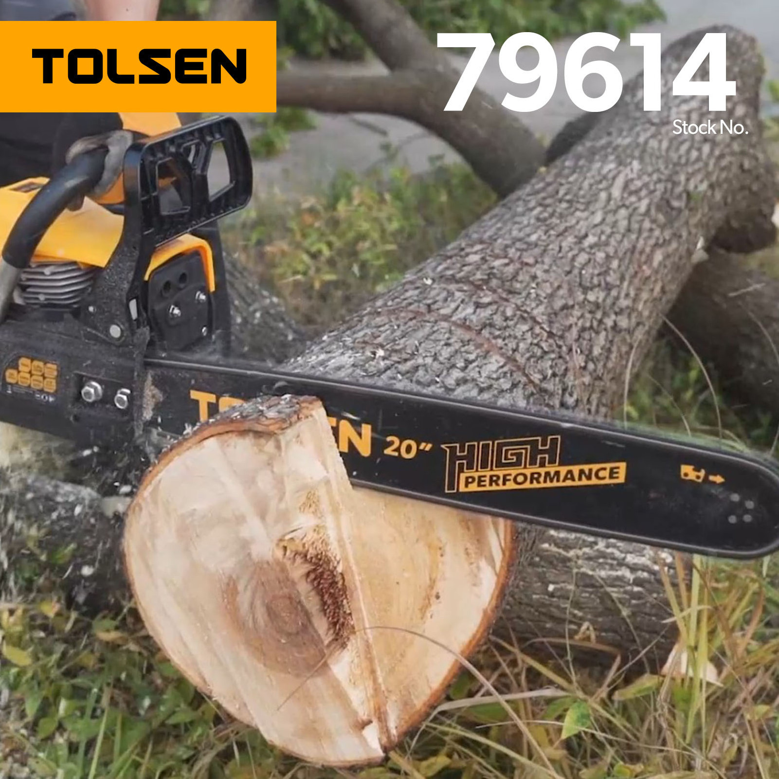 TOLSEN 79614 52cc Petrol Wood Cutting Gasoline Hand Chain Saw