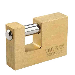 TOLSEN 55117 60mm 275g Industrial Brass Shutter Padlock