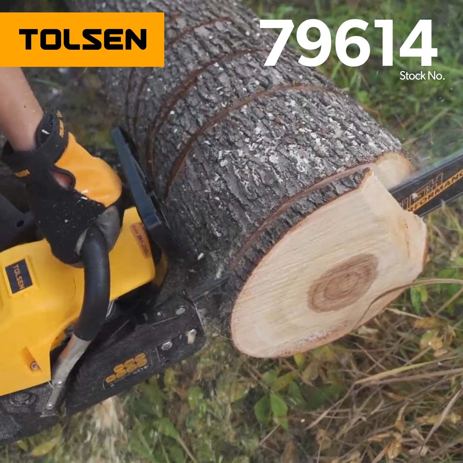 TOLSEN 79614 52cc Petrol Wood Cutting Gasoline Hand Chain Saw