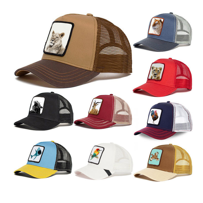 5 Panel Animal Trucker Hat Men Mesh Gorros Eco-friendly Hat Baseball Cap Cartoon Sports Caps Trucker Hat