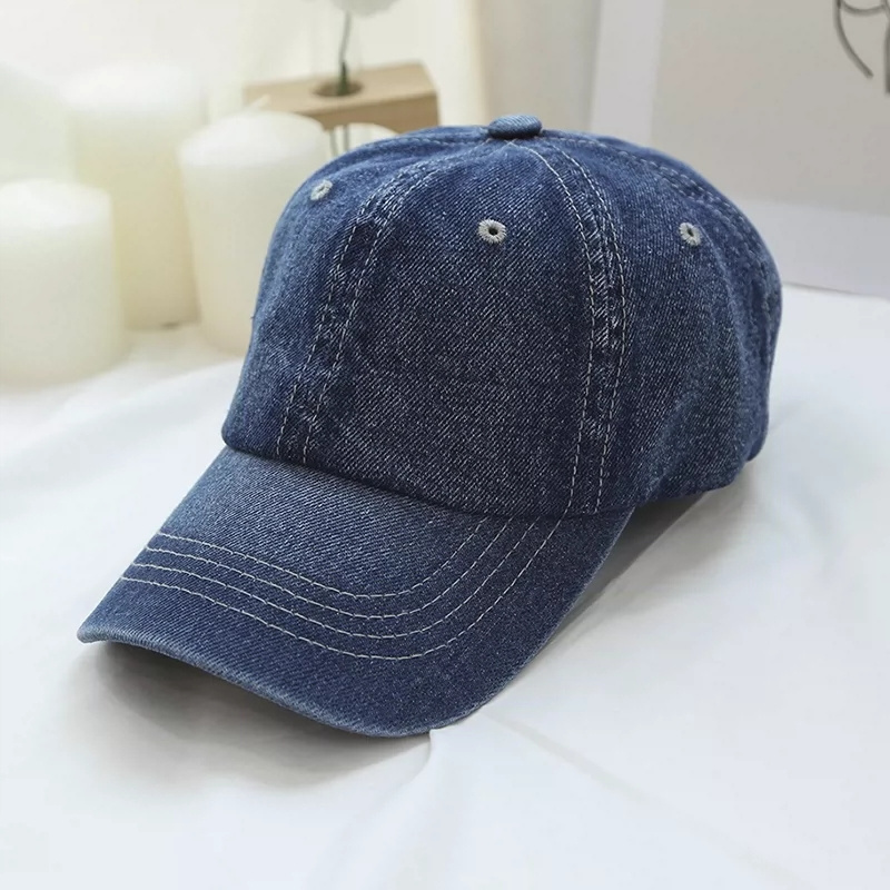 Headwear Vintage Adjustable Custom Designer Jeans Denim Caps Logo Baseball Hat For Men Women