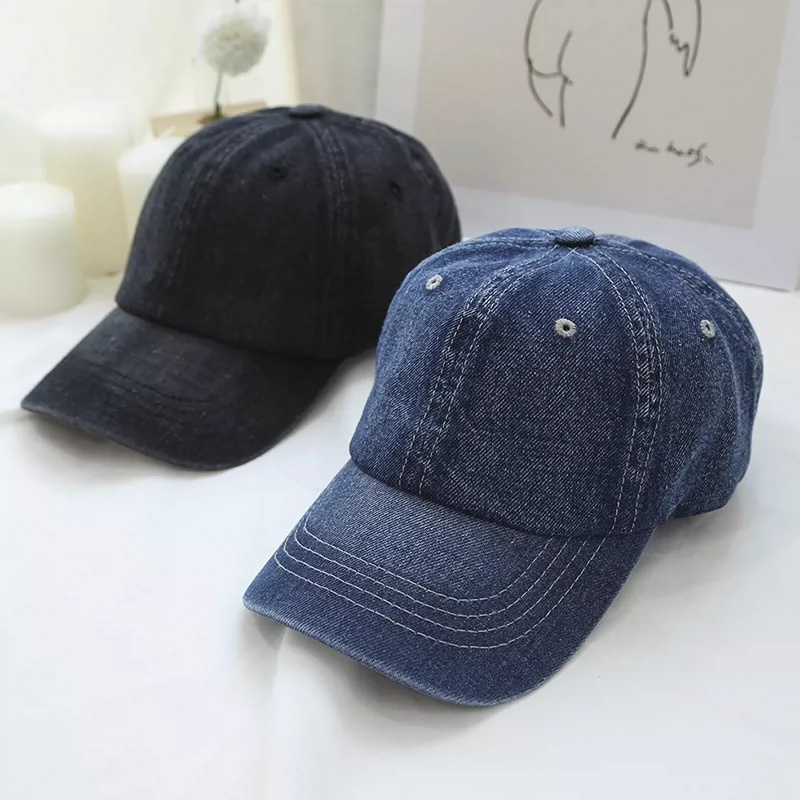 Headwear Vintage Adjustable Custom Designer Jeans Denim Caps Logo Baseball Hat For Men Women