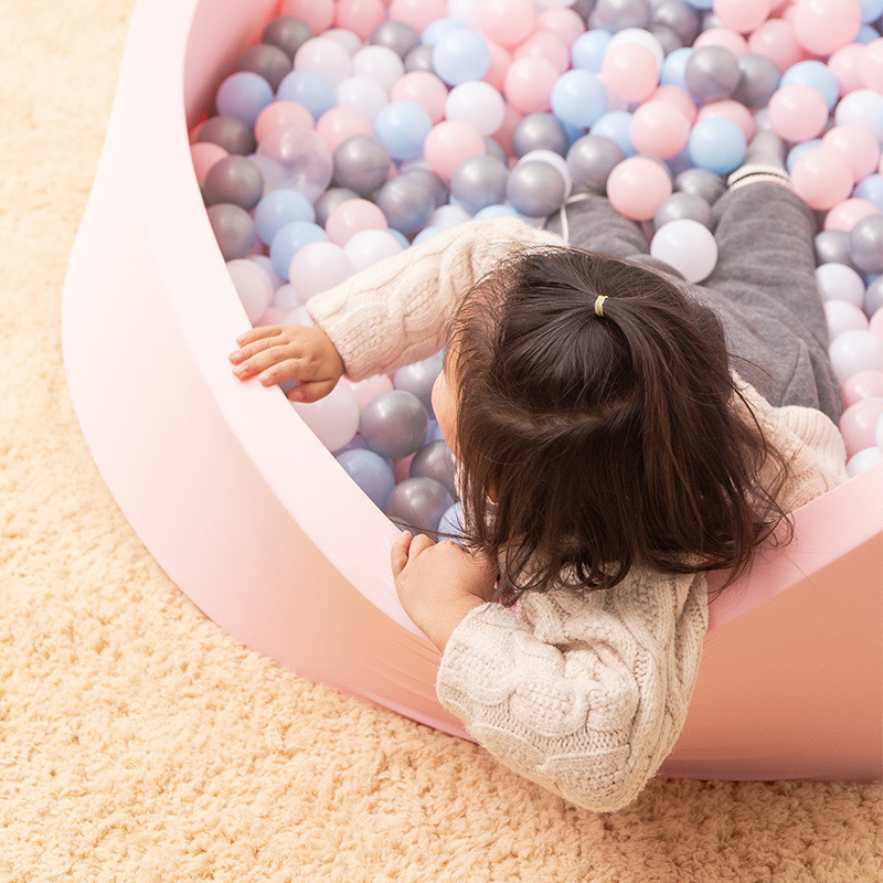 Eco-friendly Pink Infant Playpens Soft Foam Indoor Playground Ocean Ball Pool Kids' Indoor Pit Pool Foldable Inflatable