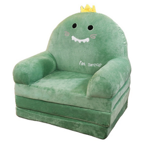 Modern Three Layer Dinosaur Sofa Children Play Lazy Sofa Chair Foldable Kids Plush Sofa Bed