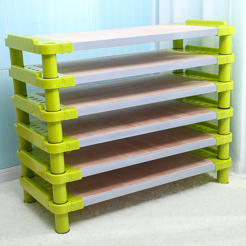 Hot Sale New Kindergarten Preschool Daycare Nap Bed Cots Children's Nap Beds Plastic Solid Wood Toddler Bed Cots