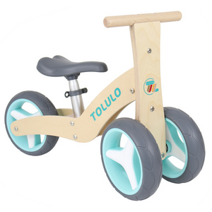 Mini Bike for Cheap 8 Inch 3 Wheels Wood Mini Baby Balance Bike Car Unisex Foot Toddler Balance Car 2 in 1 Balance Bike Wooden