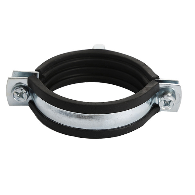 Heavy Duty Rubber Lined Hose Clamp, Galvanized Steel Hinged Clamp,Rubber Lined Split Clamp