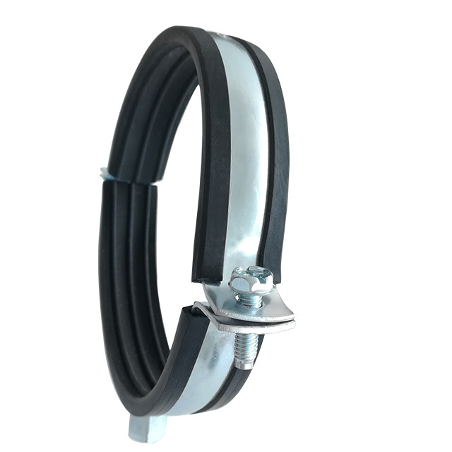 Heavy Duty Rubber Lined Hose Clamp, Galvanized Steel Hinged Clamp,Rubber Lined Split Clamp