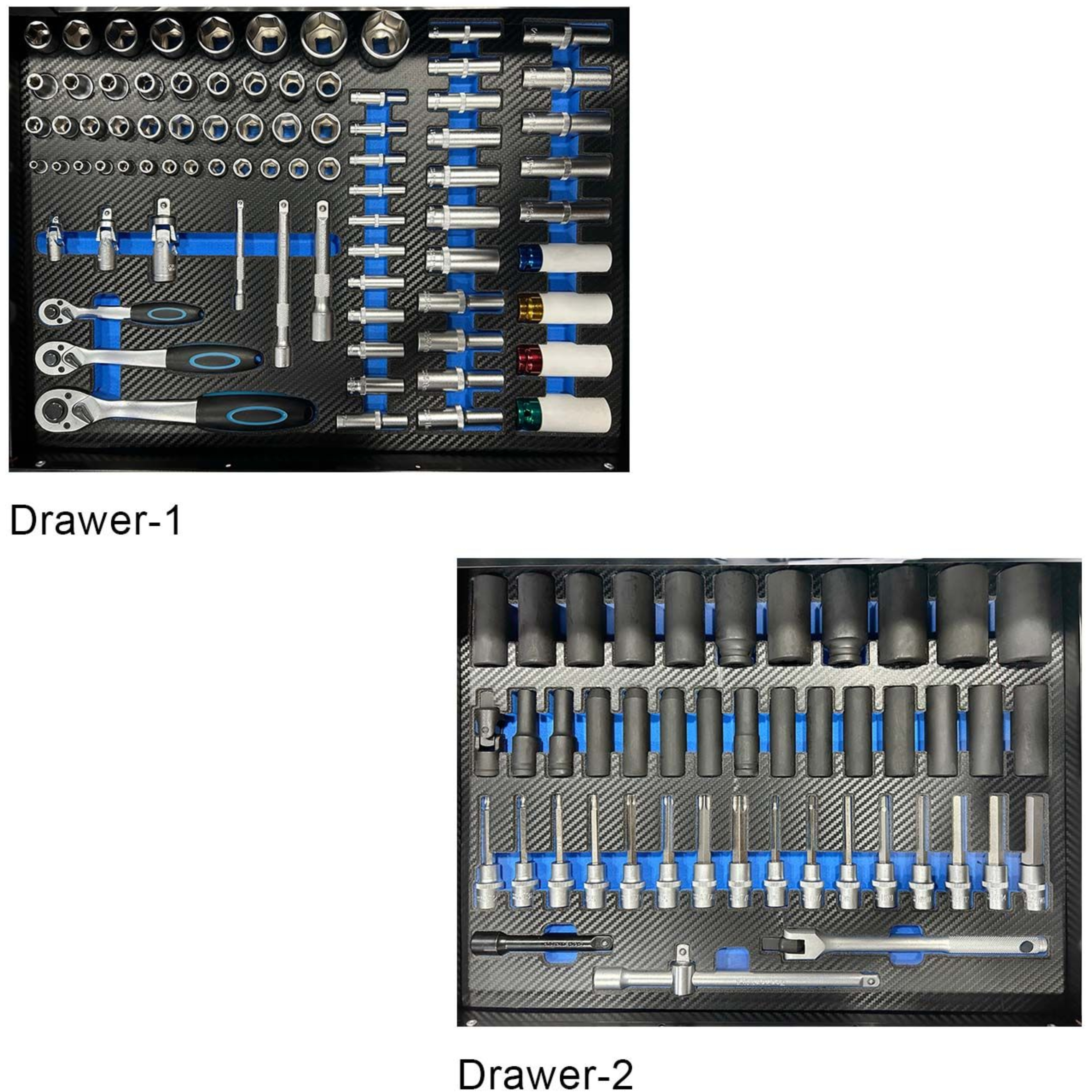 TOMAC Support Customized 202pcs Metal 6 Drawer Colorful stainless steel tool chests and cabinets garage With Hand Tools