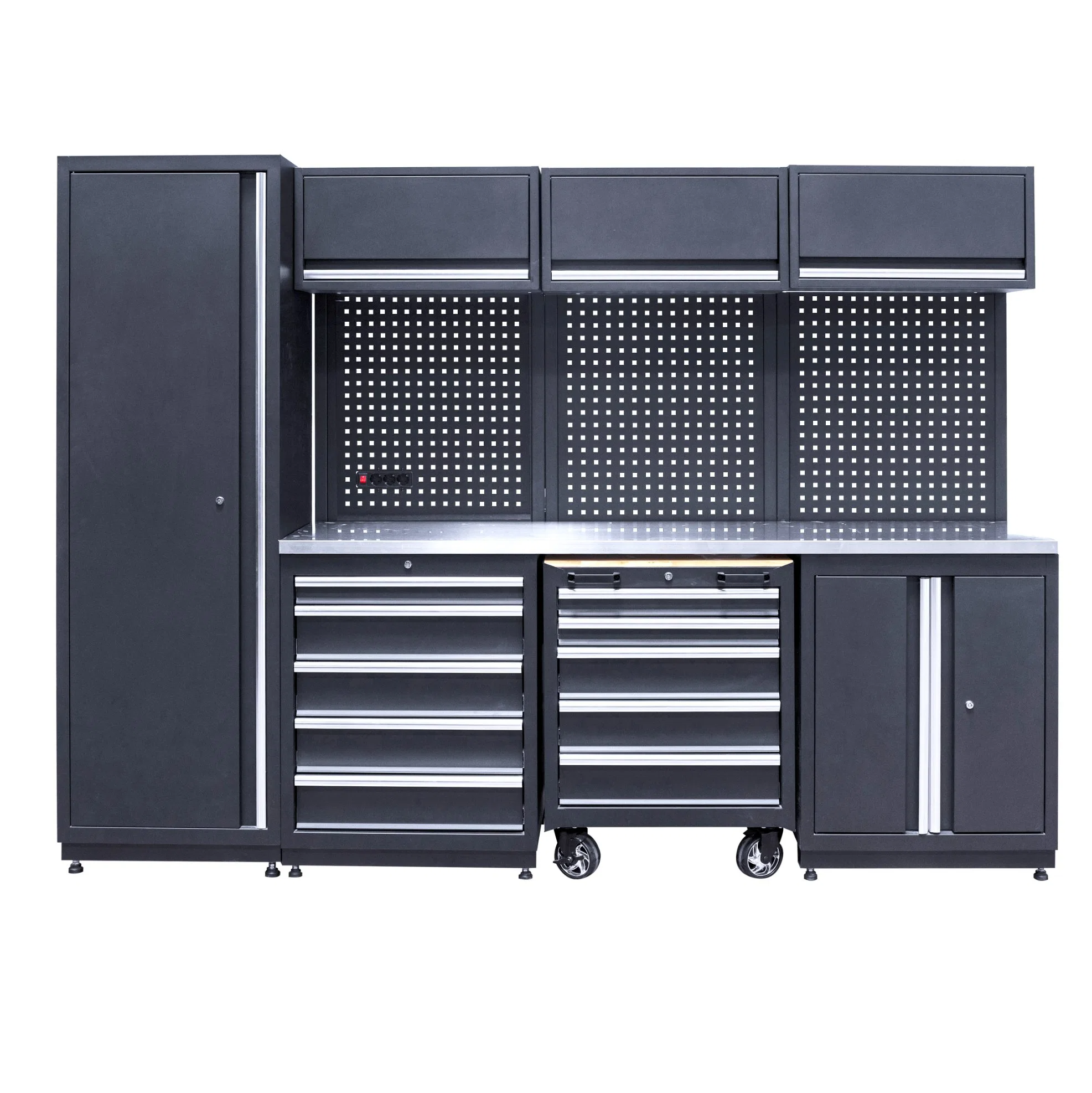 TOMAC Professional Garage Storage Tool Cabinet Removable Large Workshop Toolbox Combination Workbench