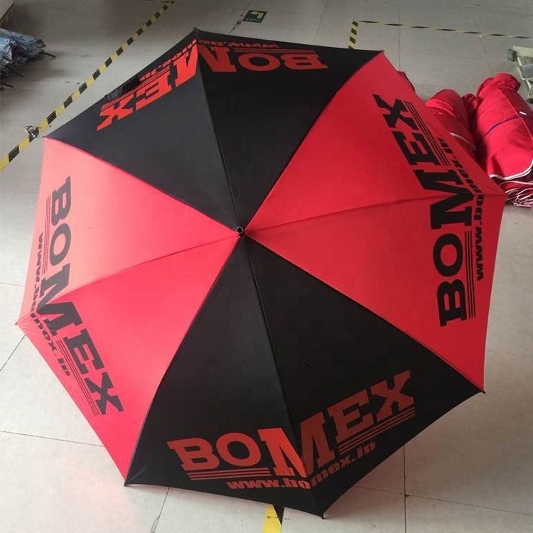 Promotion gifts business straight large size umbrellas double canopy black red grey golf umbrella custom with logo prints