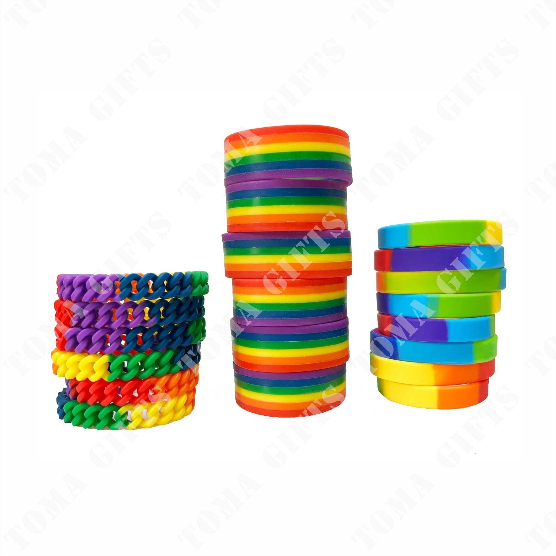 Engraved Text Logo Custom Rubber Bracelet Custom Silicone Wristbands Party Luminous Silicone Bracelets Running Custom Wristbands