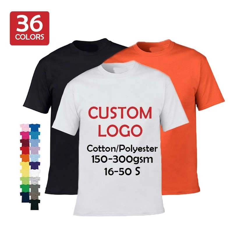 High Quality Company Staff Uniform Camp Event Promotional Logo Printed Adult 180g White 100 Cotton Unisex Custom Men's T-Shirts