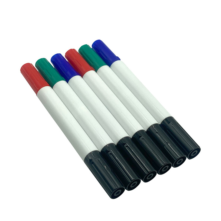 Manufacturer customized dual tip dry erase marker pen whiteboard markers pen kids white board marker set for school office