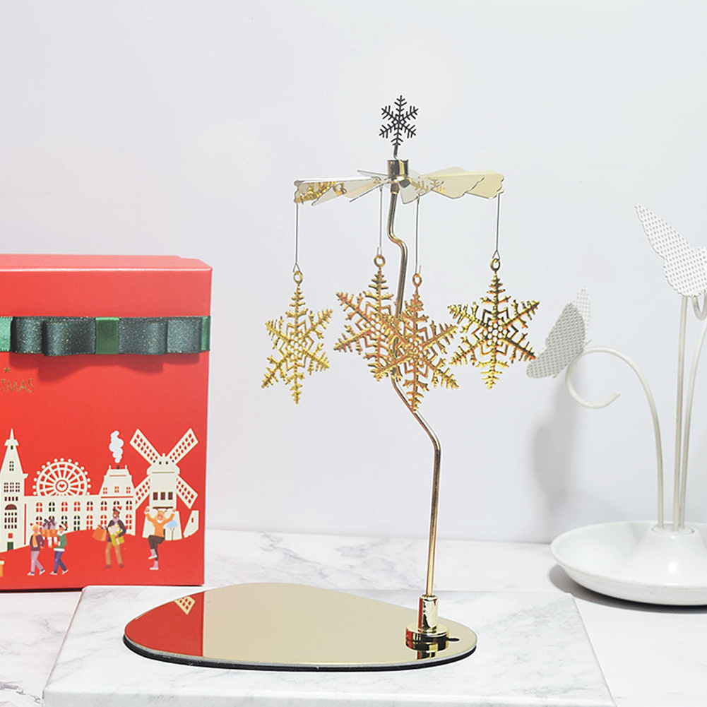 Birthday Rotating Carousel Candle, Tealight Angel Metal Spinning Candlestick Holder/