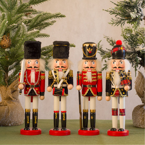 Wholesale Home Decor Wooden, Nutcracker Doll Soldier New Year Indoor Christmas Ornaments Christmas Decoration Nutcracker/