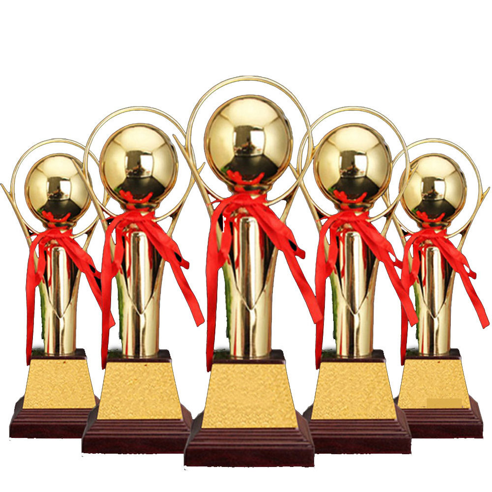 Custom Luxury Gym Competition Real Size Resin Metal Gold World Sports Cup Trophy Award Trophies And Medals