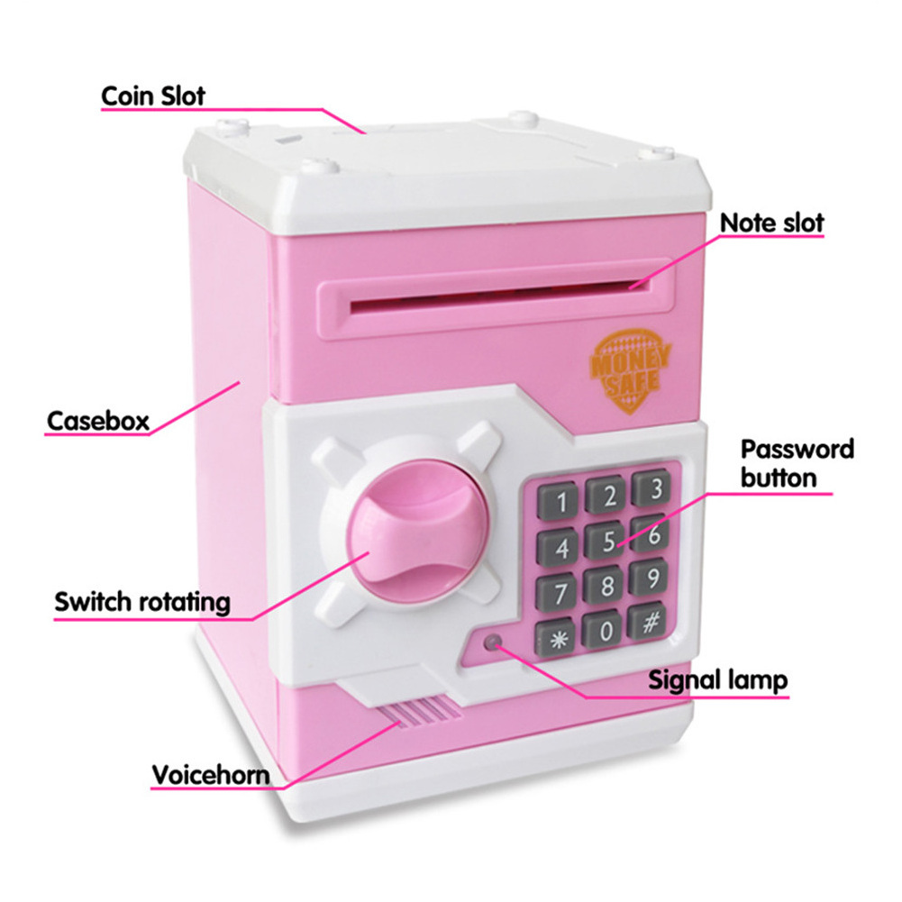 New Creative Toy Gift, Automatic Roll Money Atm Safe Piggy Bank Password Piggy Bank Money Boxes/