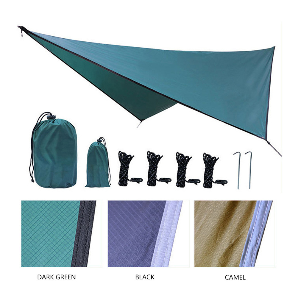 Waterproof Tarp Tent Shade, Outdoor Camping Uv Garden Awning Canopy Sunshade Ultralight 5 Colors Good Quality/