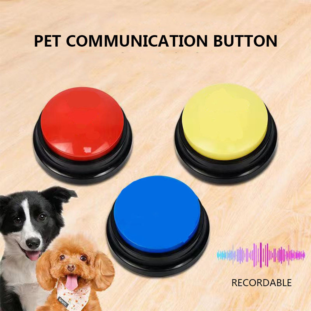 Recordable Speaking Button For, Animal Squeeze Sound Buzzer Battery Powered Customized Dog Talking Buttons/