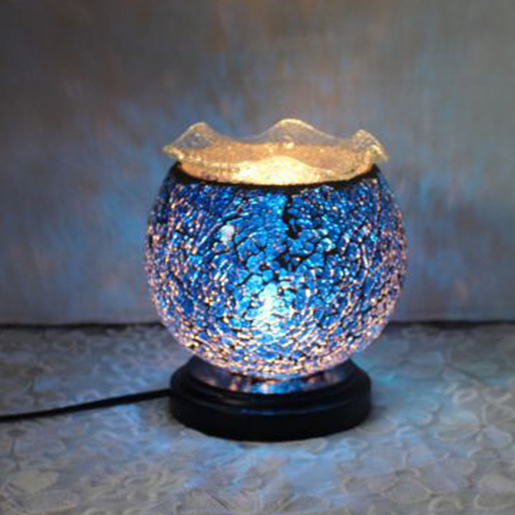 Handcrafted Mosaic Candle Wax, Scented Burner Fragrance Melter Electric Candle Warmer Glass aromatherapy lamp Night Light/