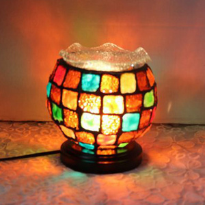 Handcrafted Mosaic Candle Wax, Scented Burner Fragrance Melter Electric Candle Warmer Glass aromatherapy lamp Night Light/