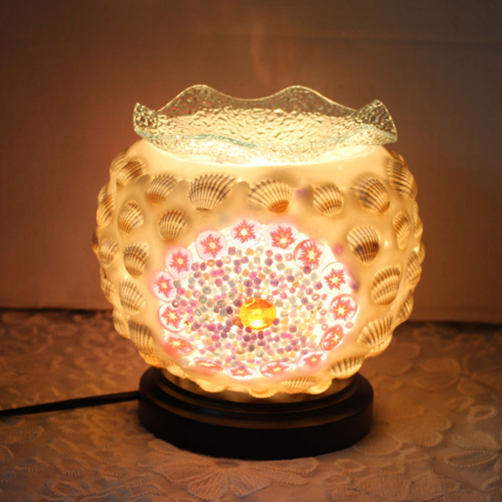 Handcrafted Mosaic Candle Wax, Scented Burner Fragrance Melter Electric Candle Warmer Glass aromatherapy lamp Night Light/