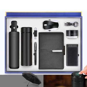 Umbrella + Vacuum Flask+, A5 Notebook + Speaker + Power Bank Smart Business Gift Smart Gift Combination/