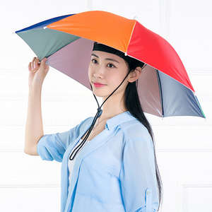 Rain Gear Beach Head Hats Shade Waterproof Camping Fishing Headwear Cap Foldable Outdoor Sunhat Portable Rain Umbrella Hat