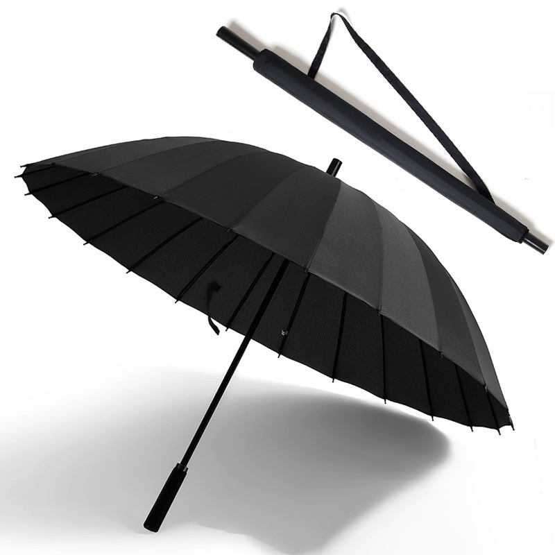 High Quality Windproof Carbon Fiber Promotion Auto Open Straight Golf Umbrella With Printed Logo