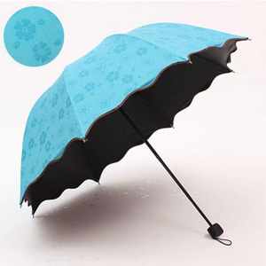 Sunshade Sun Protection Uv Protection Umbrella Folding Sunny And Rain Dual Use Three Fold Umbrella