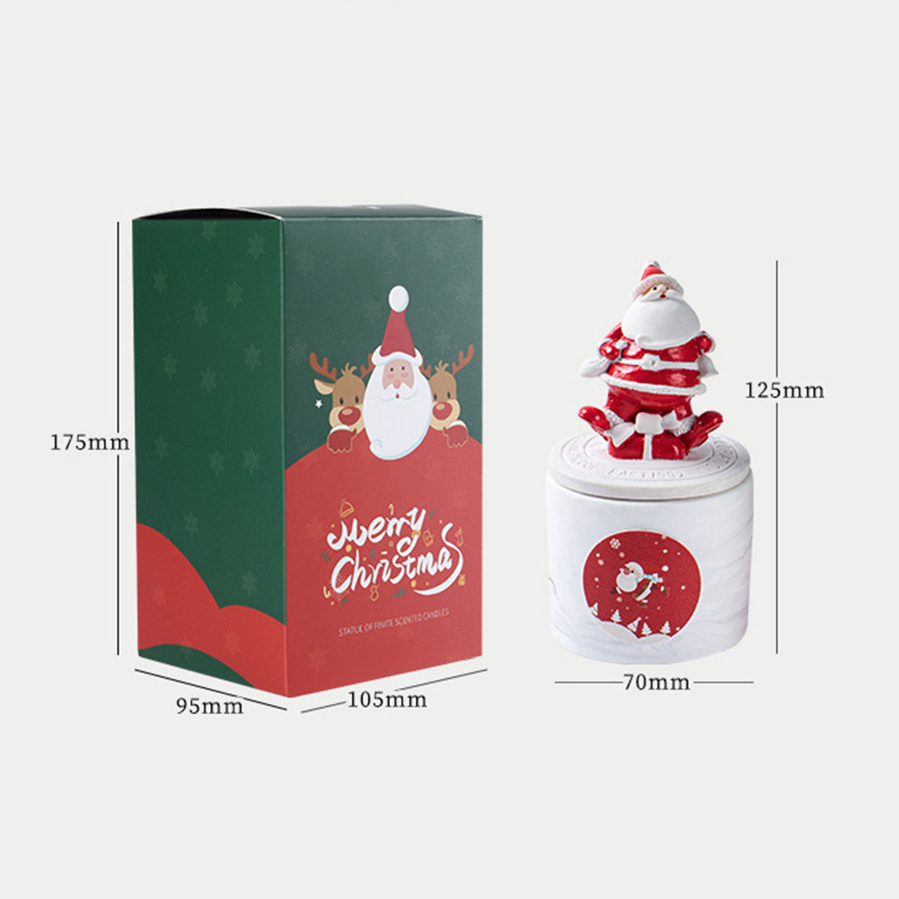 Aromatherapy Candle Fragrance Decoration, Theme Set Christmas Craft Gift Candle Santa Claus Candle/