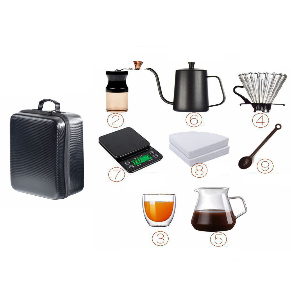 New Design Drip Coffee, Set Pour Over Coffee Maker Tools/ Coffee Gift Set With Bag/