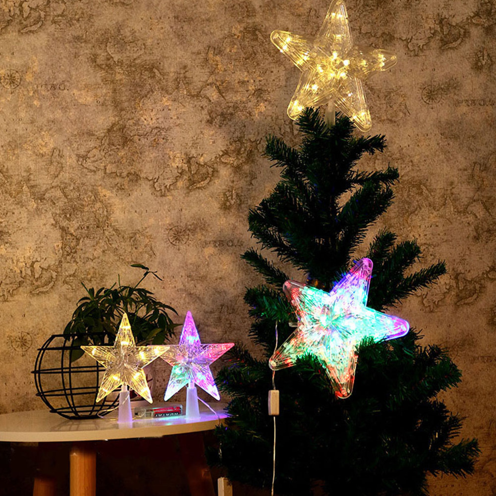 Christmas Tree Topper Star, Lights For Christmas Decoration And Party Decorations And Led Plastic Glowing Tree Top Star/