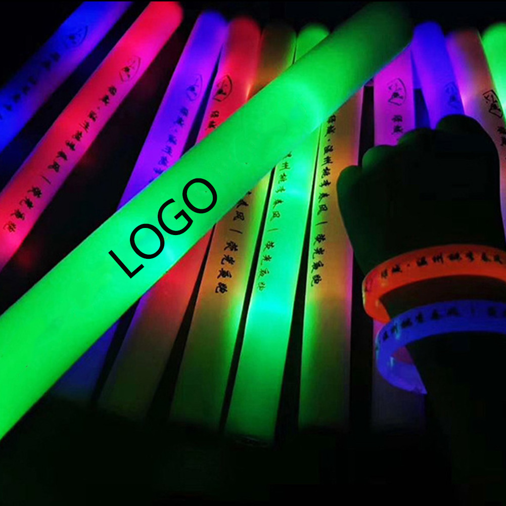 Promotional Led Glow Foam Stick,Light Up Foam Baton For Party Wedding And Concert