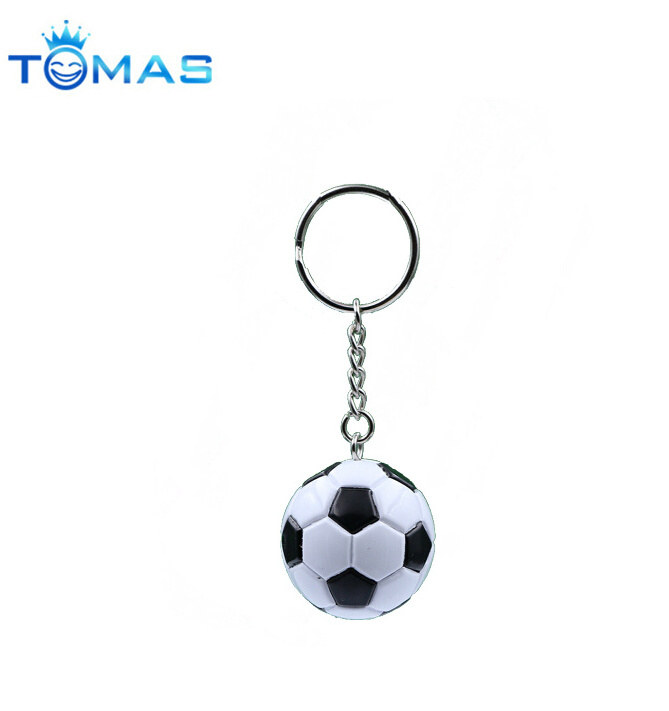 Custom promotional football mini soccer ball keychain for fans