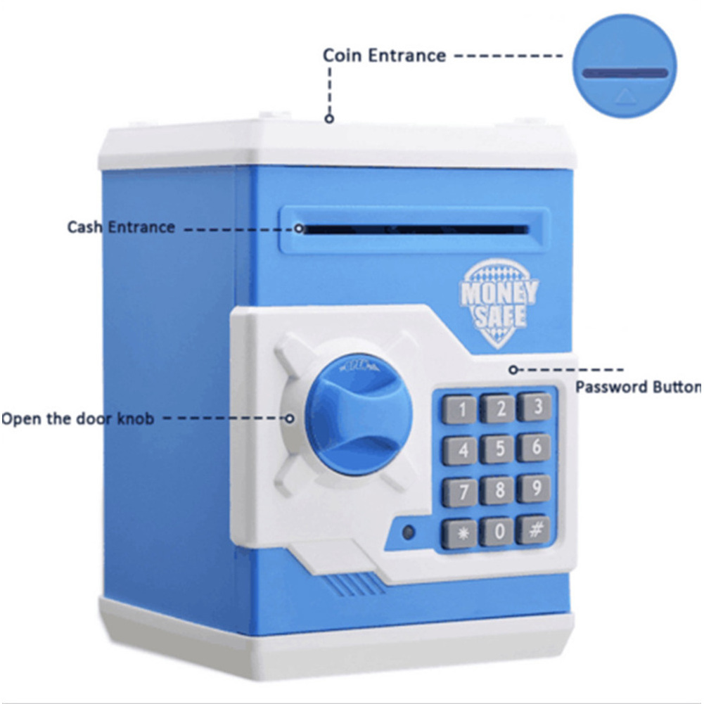 New Creative Toy Gift, Automatic Roll Money Atm Safe Piggy Bank Password Piggy Bank Money Boxes/