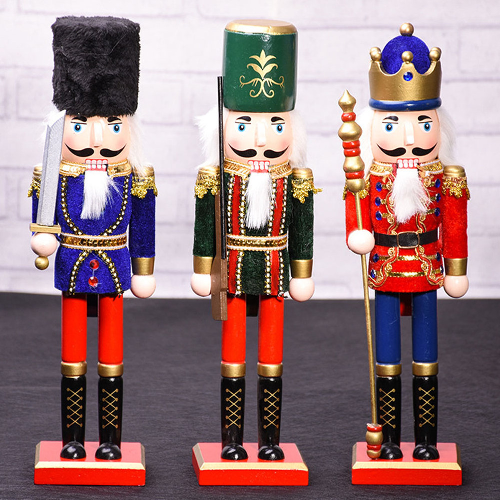 Wholesale Home Decor Wooden, Nutcracker Doll Soldier New Year Indoor Christmas Ornaments Christmas Decoration Nutcracker/