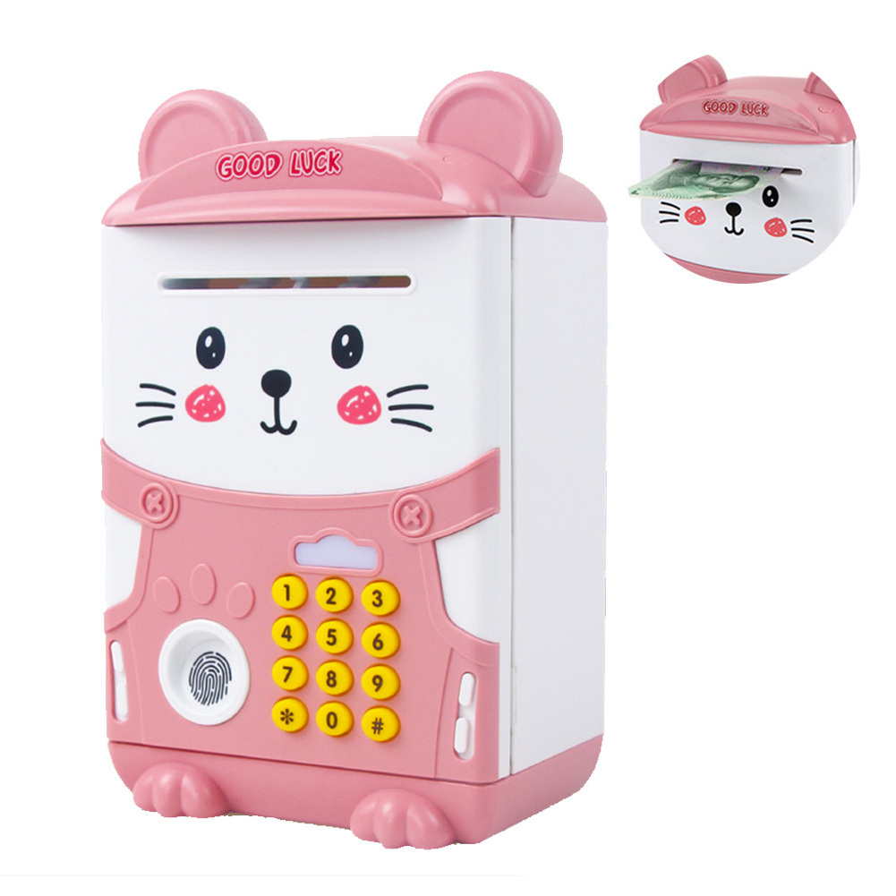 Money Box Electronic Atm, Password Money Coin Plastic Kids Toy Piggy Bank/