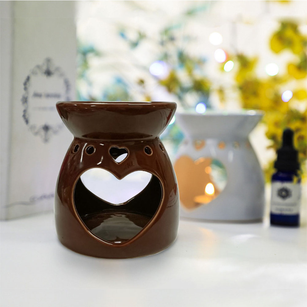 Hot Sale Hearts, Hollow Ceramic Oil Burner Wholesale Ceramic Wax Melter Warmer Lamp Candles Essential Oil Incense Burners