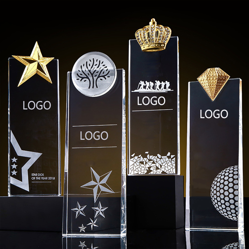 Cheap Wholesale K9 Blank, Custom 3d Laser Engrving Round Glass Awards Crystal Glass Trophies For Business Gift/