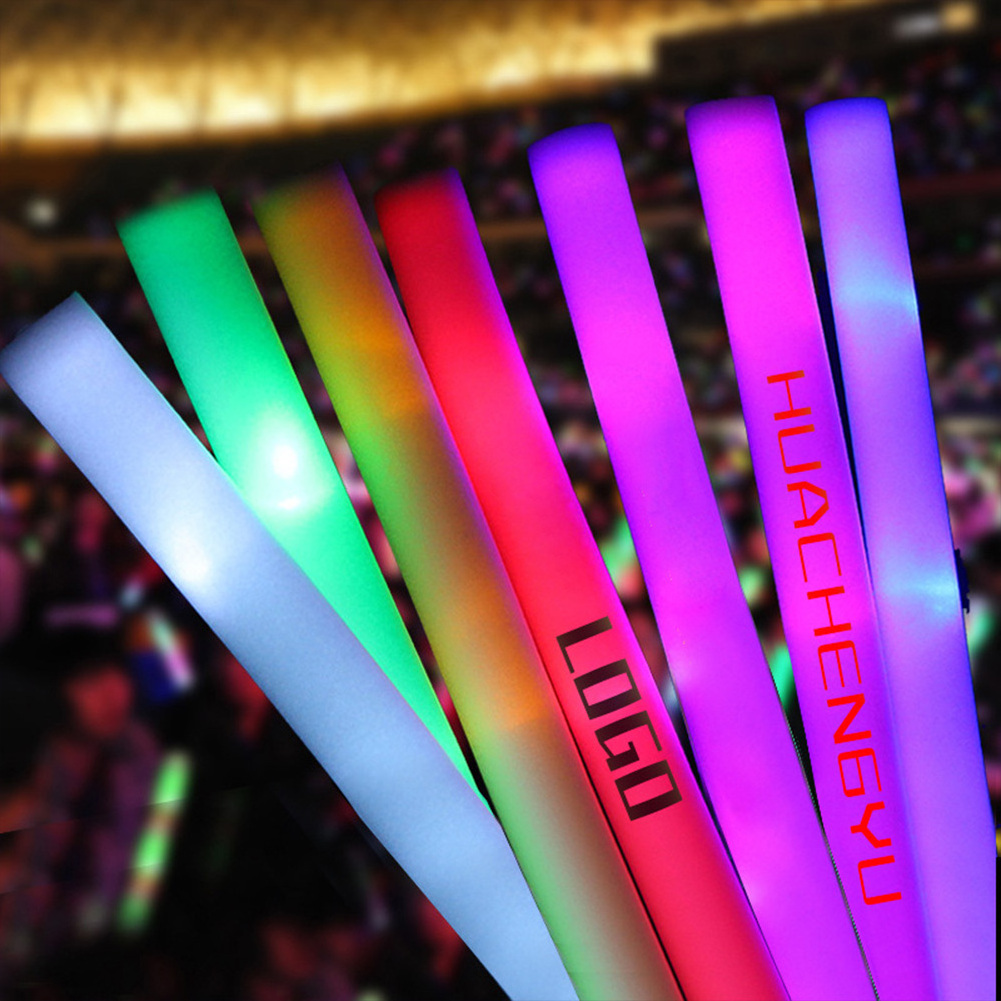 Promotional Led Glow Foam Stick,Light Up Foam Baton For Party Wedding And Concert