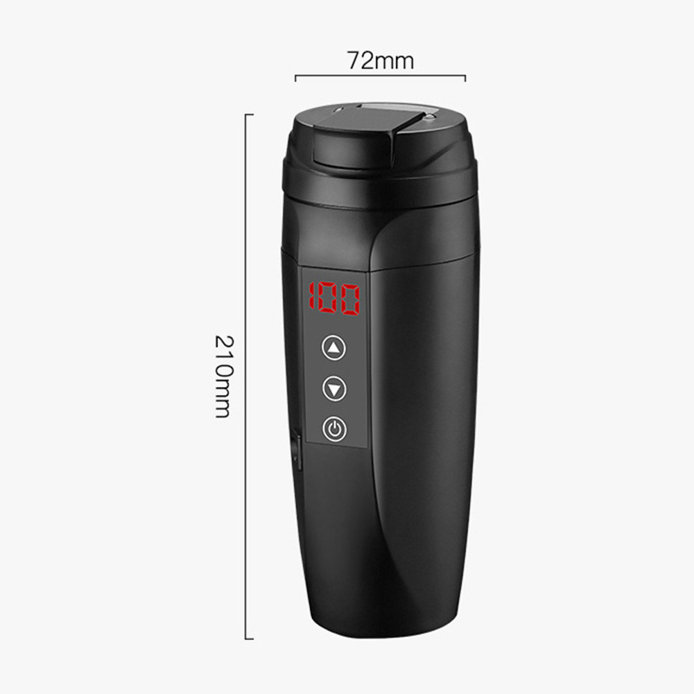 Smart Travel Car Mug, 12v Kettle Stainless Steel Vacuum Electric Heating Temperature Control Coffee Cup/